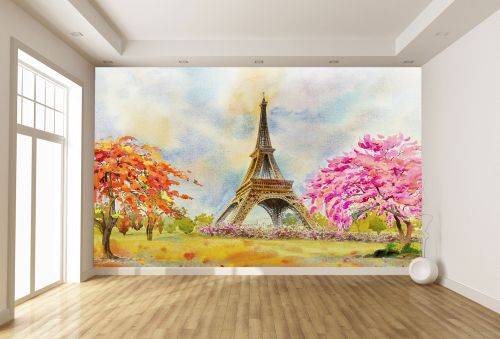 T9044 Wallpaper Paris - colorful landscape