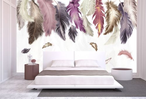 T9053 Wallpaper Feathers