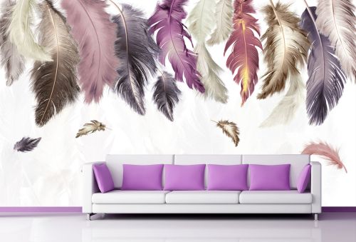 T9053 Wallpaper Feathers