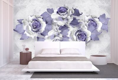 T0751 Фототапет 3D Абстрактни рози за спалня