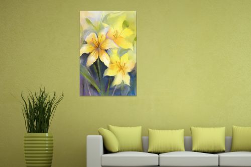 0767 Wall art decoration Yellow flowers