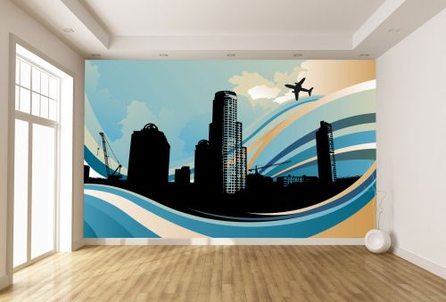 T0773 Wallpaper Abstract city