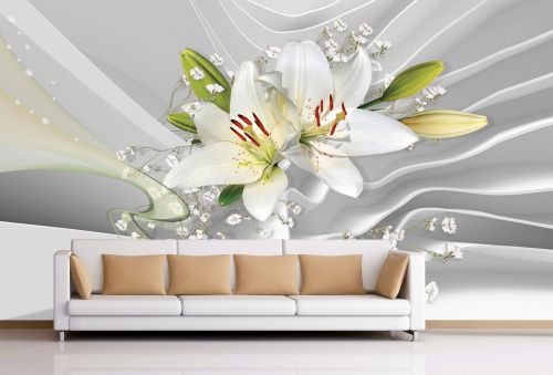 T0774 Wallpaper 3D Abstraction - Lilium