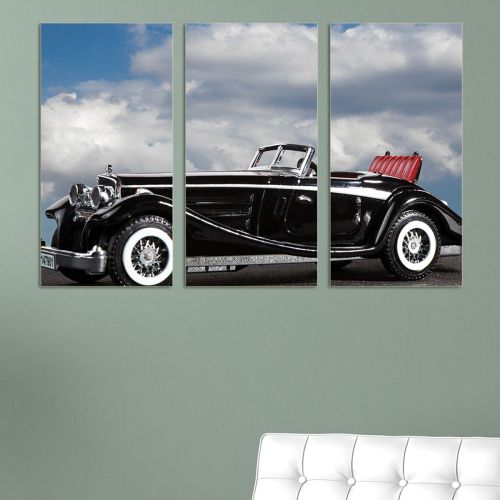 0123 Wall art decoration (set of 3 pieces) Vintage car