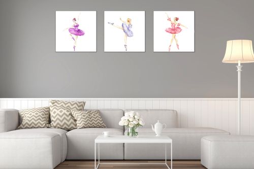 canvas set 3 pieces Ballet