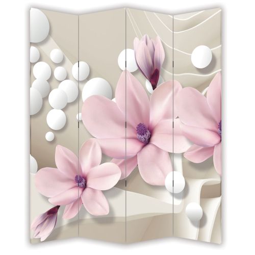 P9026 Decorative Screen Room divider Magnolias and spheres (3,4,5 or 6 panels)