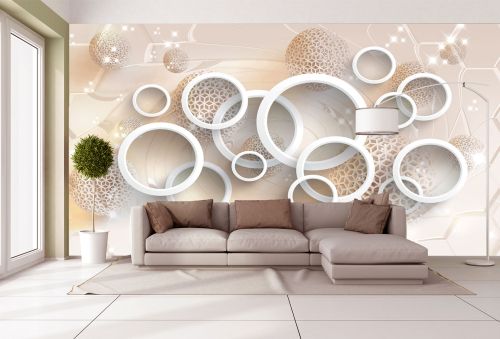 T9092 Wallpaper 3D Circles and spheres