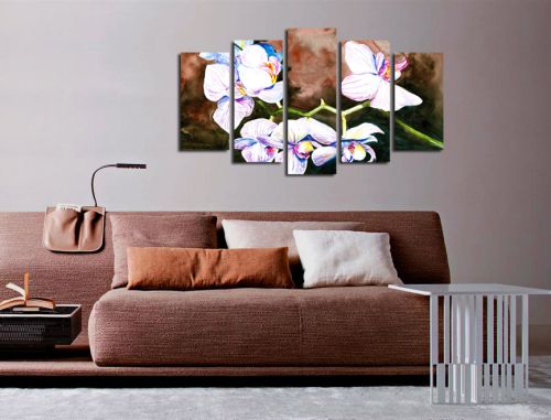 Art decoration for wall with orchids