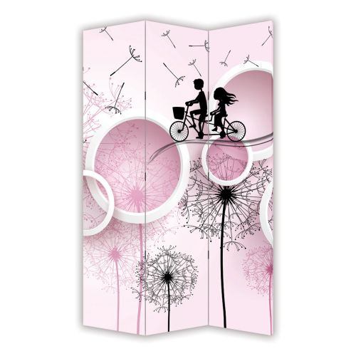 P9077 Decorative Screen Room divider Dandelions and circles (3,4,5 or 6 panels)