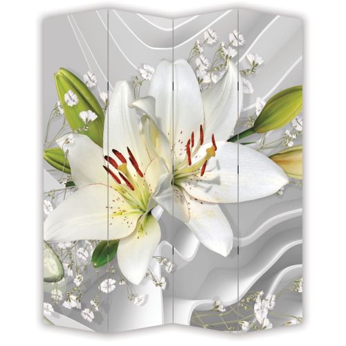 P0774 Decorative Screen Room divider  Abstraction - Lilium (3,4,5 or 6 panels)