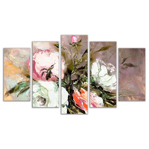 0005 Wall art decoration (set of 5 pieces) Art roses