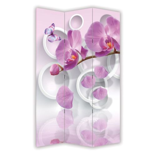 P9013 Decorative Screen Room divider Purple orchids (3,4,5 or 6 panels)