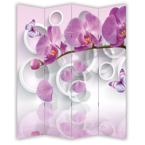 P9013 Decorative Screen Room divider Purple orchids (3,4,5 or 6 panels)