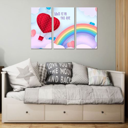 9118 Wall art decoration (set of 3 pieces) Love is in the air