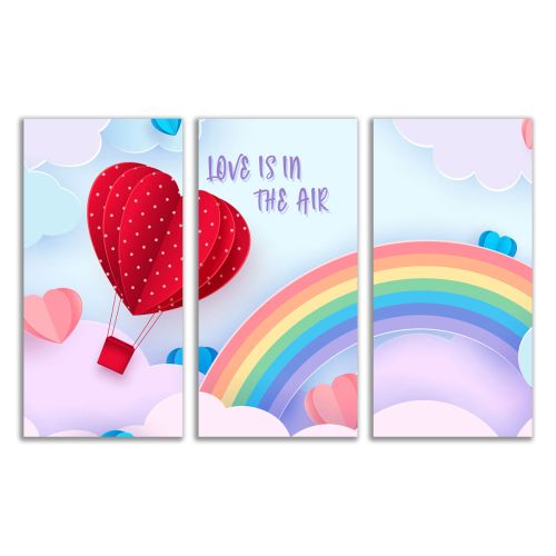 9118 Wall art decoration (set of 3 pieces) Love is in the air