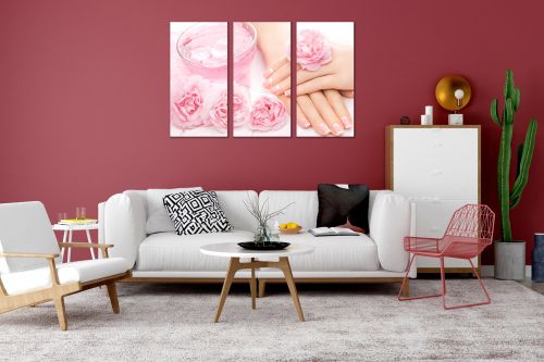 0803 Wall art decoration (set of 3 pieces) French manicure