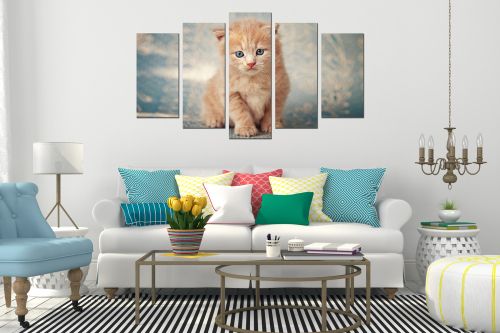 0807 Wall art decoration (set of 5 pieces) Littlecat