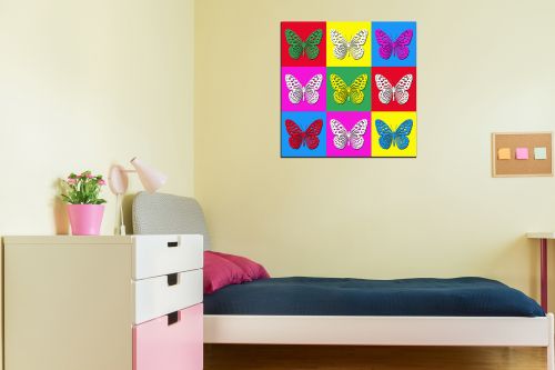 0820 Wall art decoration Pop art butterflies