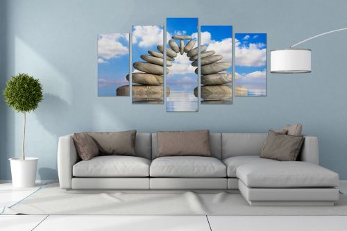 0834 Wall art decoration (set of 5 pieces) Balance