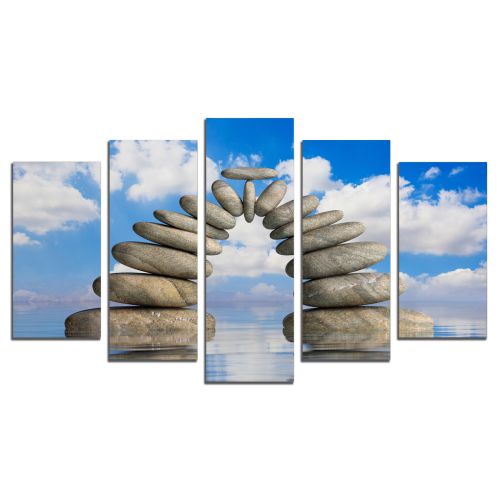 0834 Wall art decoration (set of 5 pieces) Balance