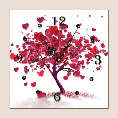 C0048_1 Часовник с принт Дърво на любовта