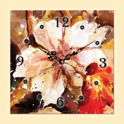 C0131 _1 Clock with print Art flower