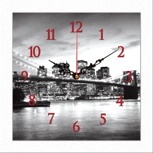 C0157_1 Часовник с принт New York, Brooklyn Bridge