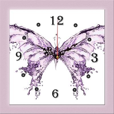 C0191_1 Часовник с принт Абстрактна пеперуда