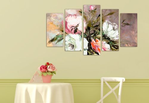 home wall art canvas with flowers