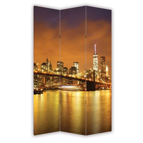 P0851 Decorative Screen Room devider New York, Brooklyn Bridge (3,4,5 or 6 panels)