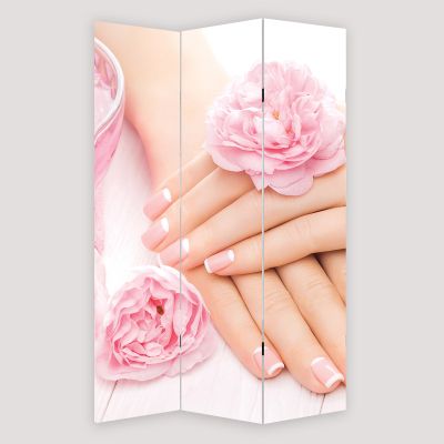 screen for beauty salon with beautiful manicure