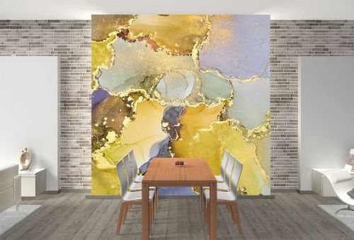 T0791 Wallpaper 3D Abstraction in gold