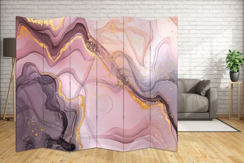 P0790 Decorative Screen Room divider Abstraction -pastel pink  (3,4,5 or 6 panels)