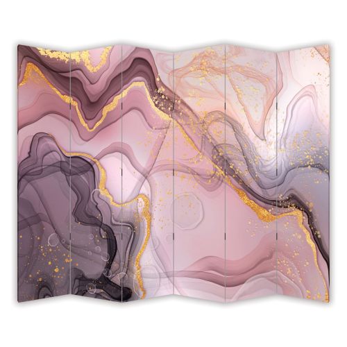 P0790 Decorative Screen Room divider Abstraction -pastel pink  (3,4,5 or 6 panels)