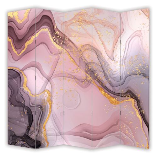 P0790 Decorative Screen Room divider Abstraction -pastel pink  (3,4,5 or 6 panels)