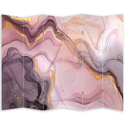 P0790 Decorative Screen Room divider Abstraction -pastel pink  (3,4,5 or 6 panels)