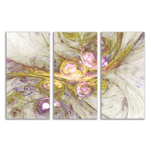 0854 Wall art decoration (set of 3 pieces) Abstraction