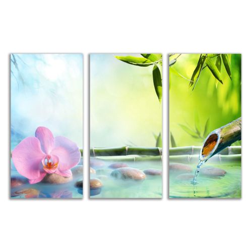 0861 Wall art decoration (set of 3 pieces) Zen composition