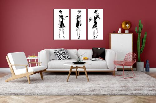 0864 Wall art decoration (set of 3 pieces) Photo models