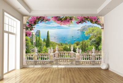 T9151 Wallpaper Terrace with sea view