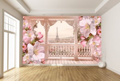 T9152 Wallpaper Terrace with  view of Paris