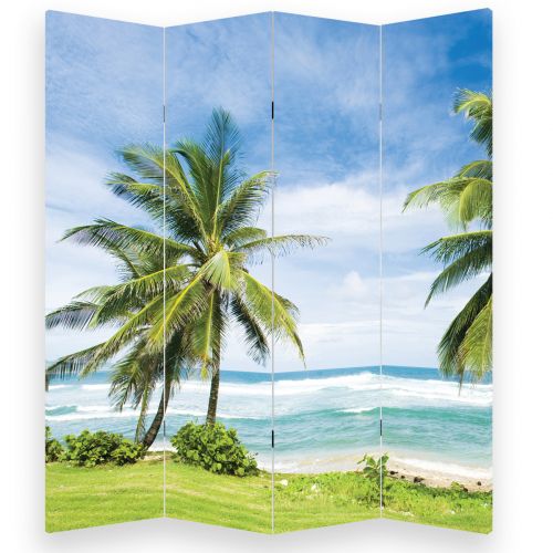 P0661 Декоративен параван Красив плаж с палми (3, 4 , 5 или 6 части)