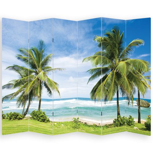 P0661 Декоративен параван Красив плаж с палми (3, 4 , 5 или 6 части)