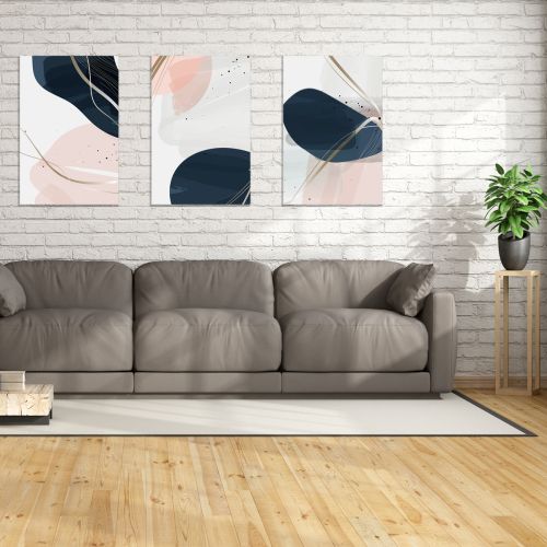 0866 Wall art decoration (set of 3 pieces) Abstraction