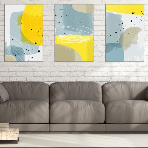 0867 Wall art decoration (set of 3 pieces) Abstraction