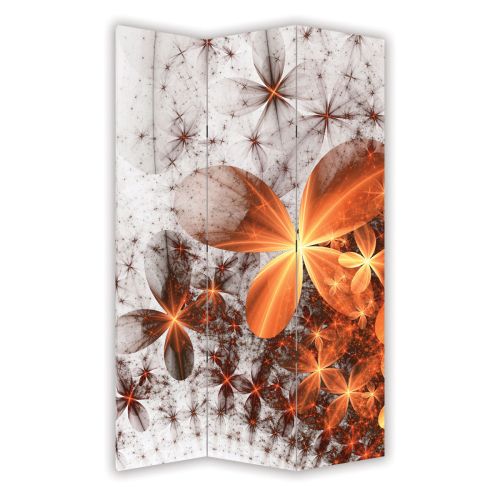 Screen for room Abstract flowers in orange