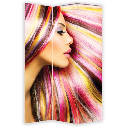 P0857 Decorative Screen Room divider Abstraction - color hair (3,4,5 or 6 panels)
