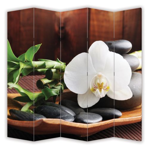 P0117 Decorative Screen Room devider SPA - white orchid (3,4,5 or 6 panels)