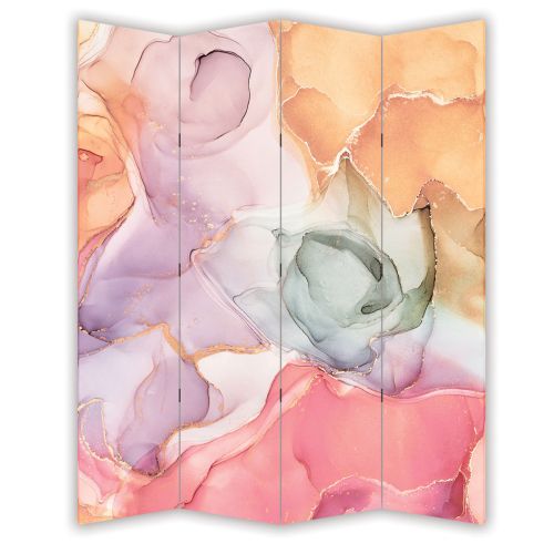 P0853 Decorative Screen Room divider Abstraction in pastel colors (3,4,5 or 6 panels)