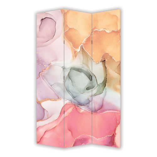 P0853 Decorative Screen Room divider Abstraction in pastel colors (3,4,5 or 6 panels)